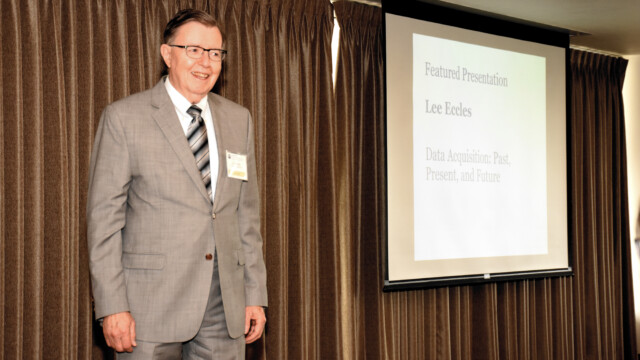 Lee Eccles gave the Featured Presentation entitled “Data Acquisition: Past, Present, and Future,” where he talked about the history of data acquisition at Boeing and in flight test generally, from the 1960s up to today, and where things may go in the future. The history of flight test data is also the history of computing, and it was fascinating to trace the origins of how we do things today to their origins at the dawn of the computing age.